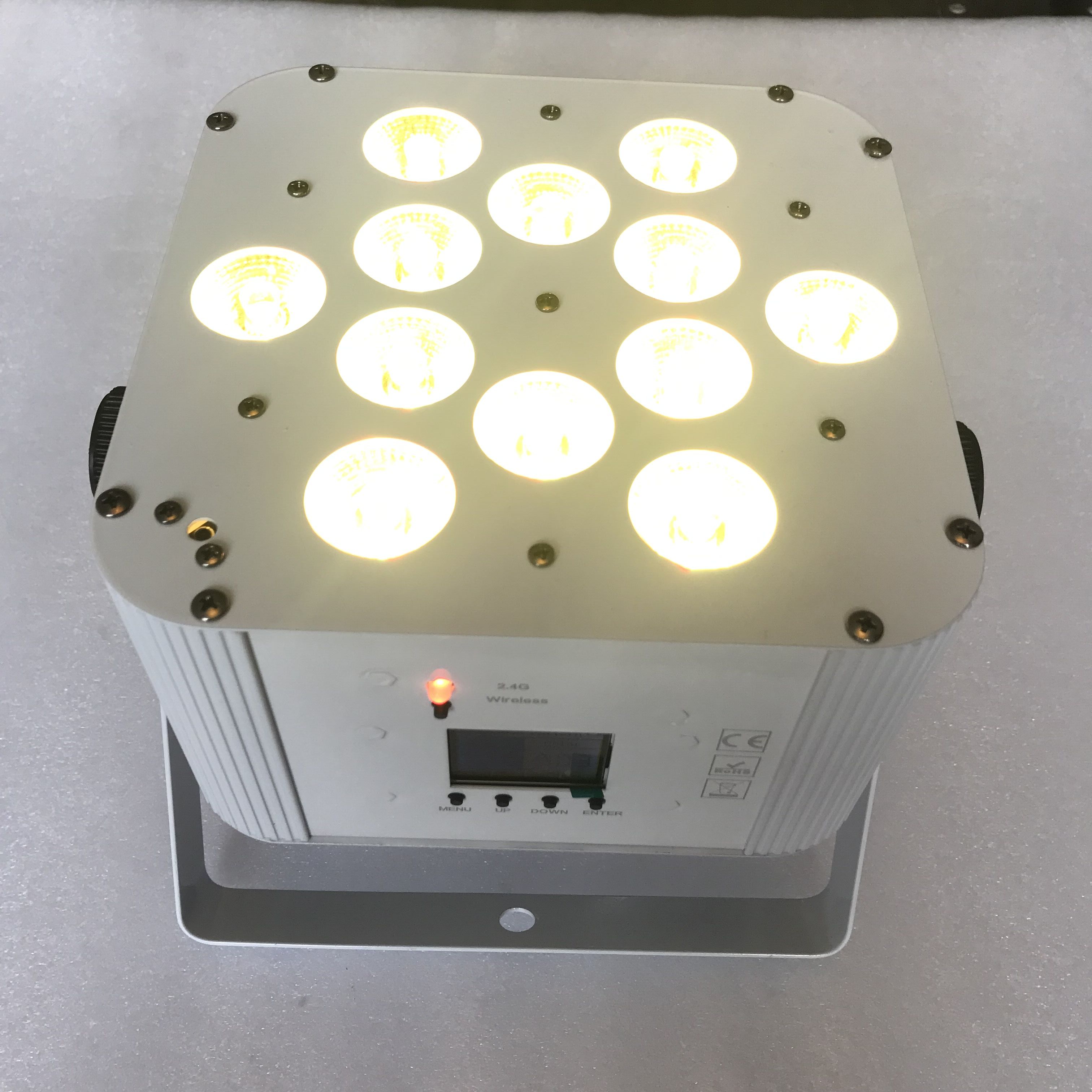 12pcs 18w RGBWA UV 6in1 battery powered dmx led uplights
